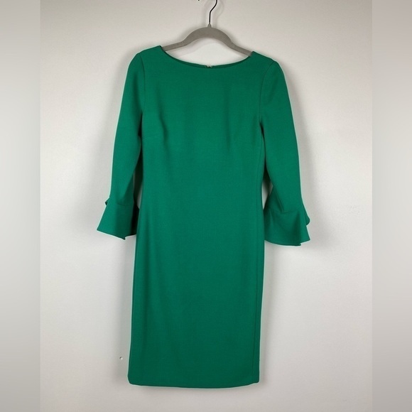 Karl Lagerfeld Paris Green Lynn Fitted Shift Dress, Emerald Green, Size 0 - Picture 1 of 14